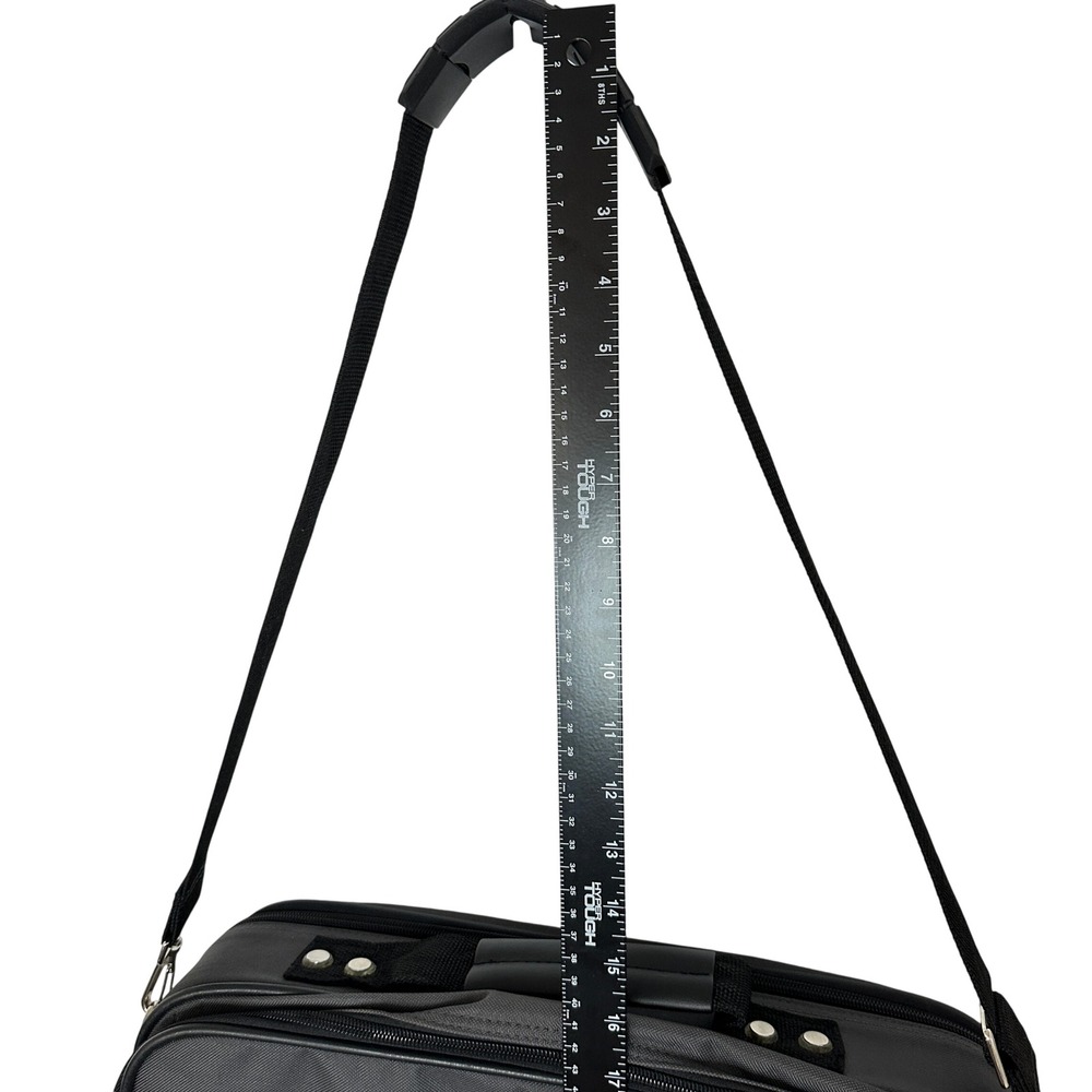 Samsonite Messenger Bag Charcoal Gray Professional Briefcase Travel Bag - Picture 8 of 11